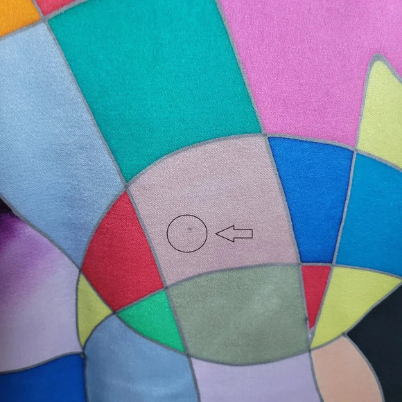 L.J. Bamboo 100% Silk Pashmina Abstract Colorful Scarf - Picture 7 of 8